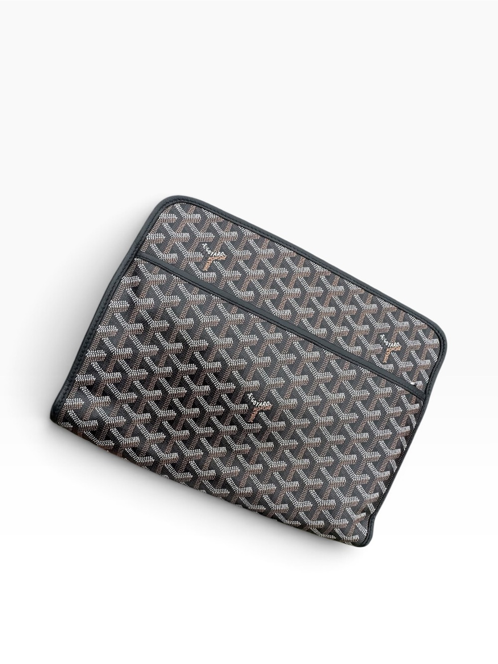 Designer-Style Black Patterned Laptop Sleeve